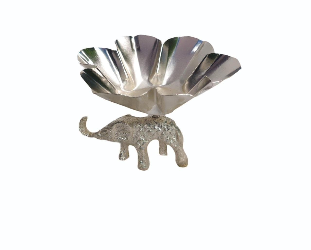 Silver Elephant Petal Urli Bowl