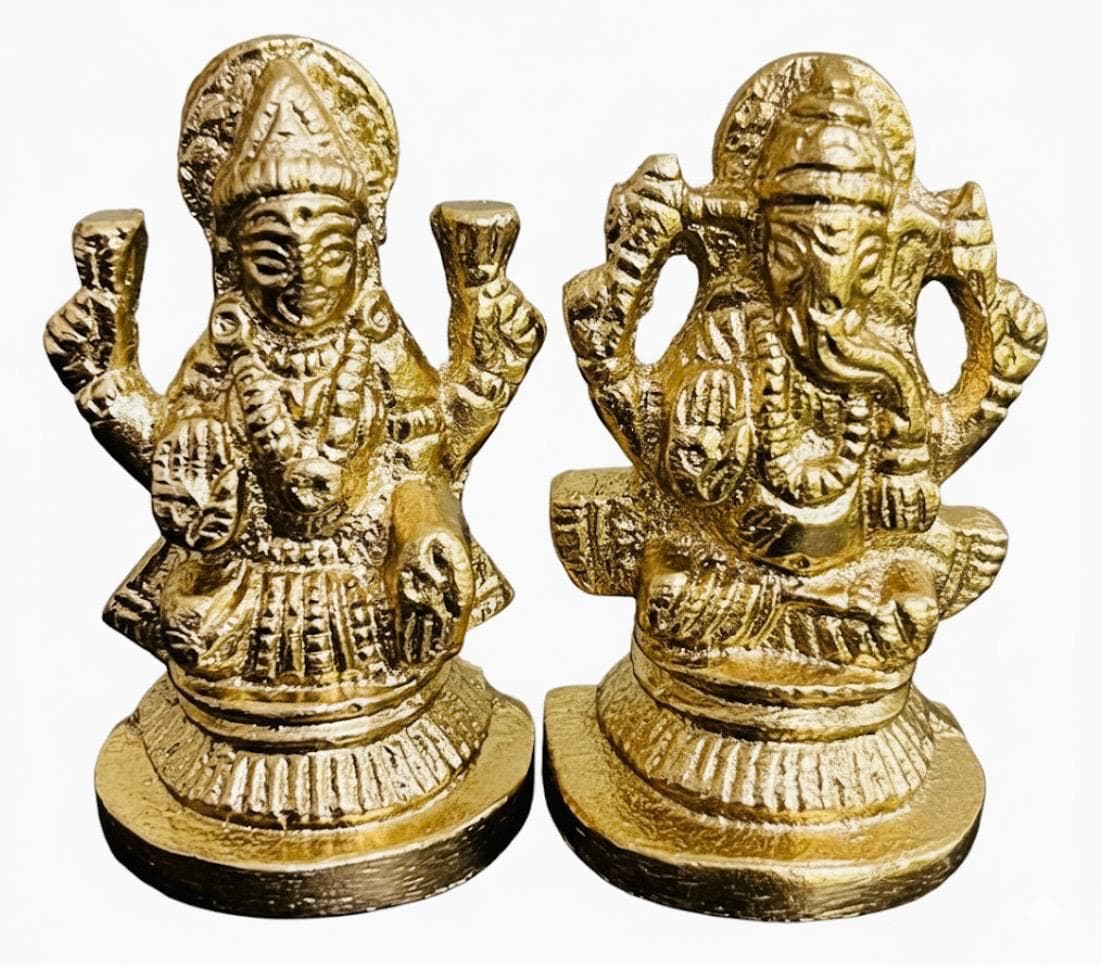 Sacred Laxmi & Ganesh Brass Idols
